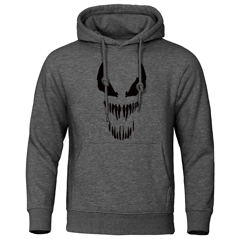 Venom, Мужская толстовка,, Осенние хлопковые пуловеры, крутые, с принтом комиксов, Мужская одежда, аниме, высокое качество, Брендовые мужские толстовки, свитшоты - Цвет: dark gray 1