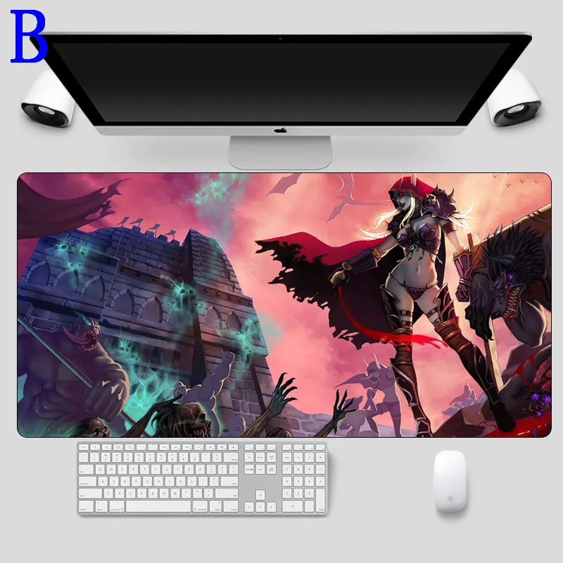 World of Warcraft Мышь Большой 60X30 см геймера сексуальная девушка Сильвана игровой коврик для мыши для ноутбука резиновые Тетрадь Настольный коврик