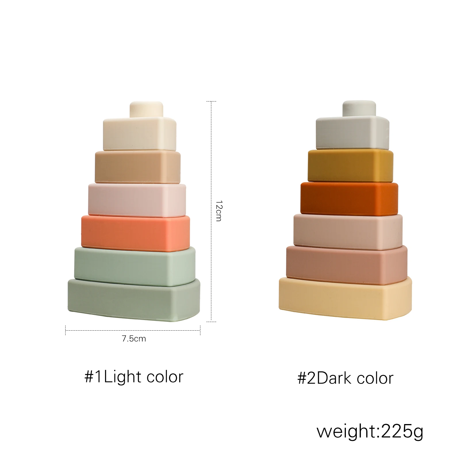 

6 Pcs/set New Baby Soft Building Blocks Triangle Silicon Teether Jenga Building Blocks Folding Tower 3D Stacking Toy Gift