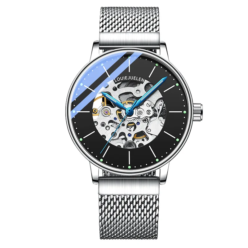 

2021 Burst Mechanical Watch Simple Type Boys Waterproof Source Fashion Manufacturers Direct Sales Elegant Watch Women