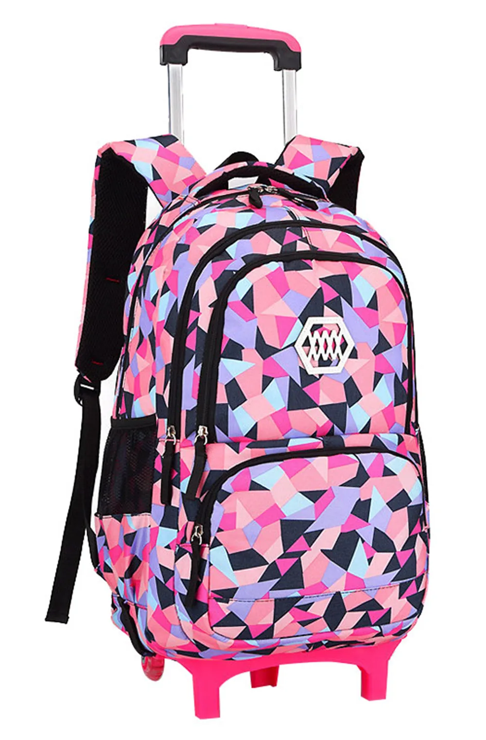 Школьные портфели на колесиках для девочек-подростков, вместительные детские школьные рюкзаки на колесиках