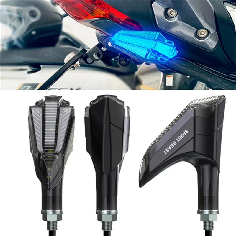 

12V Colorful Lighting LED Moto Flashing Blinker Motorcycle Turn Signal Light For KTM Husqvarna Turn Signal Motocross Indicator