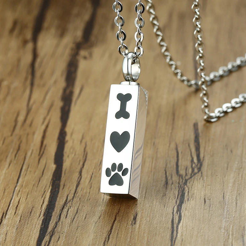 Pet Paw ожерелье с кремационной урной женский мужской кулон золы ювелирные изделия