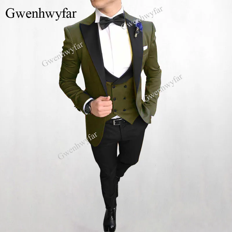 color 1 Gwenhwyfar, элегантные бордовые формальные мужские костюмы, Свадебный костюм жениха, Homme, приталенный Британский приличный вечерний костюм на выпускной, мужской смокинг - Цвет: color 1