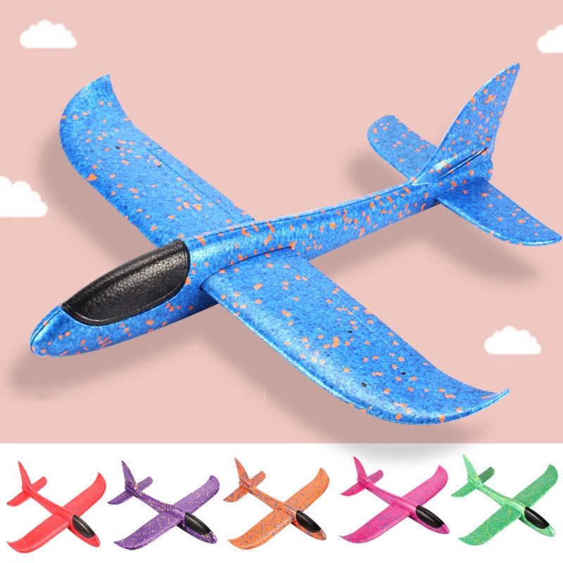 

5/6/10pcs lot 48CM Hand Throw Airplane EPP Foam Launch Fly Glider Planes Model Aircraft Outdoor Fun Toys for Children Party Game