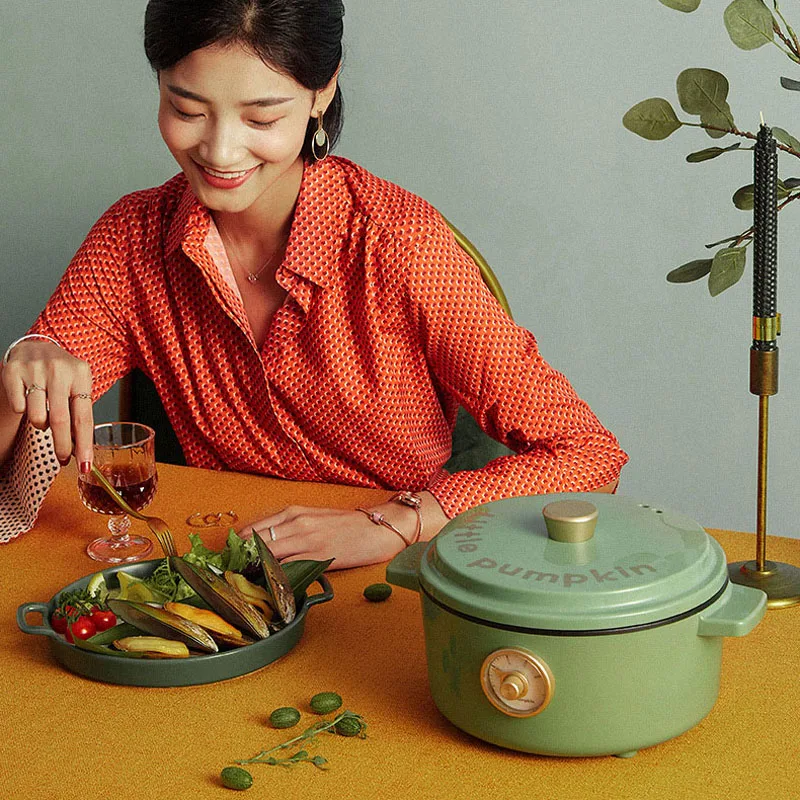 

220V Multicooker Electric Hot Pot Slow Cooker Non-stick Electric Frying Pan Multifunctional Cooking Pot Kitchen Appliances 1000W
