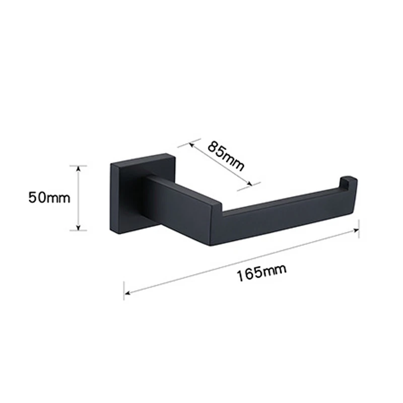 

Bathroom towel rack 304 Stainless Steel Material Black Hook Paper Holder Towel Rack Clothes Hook