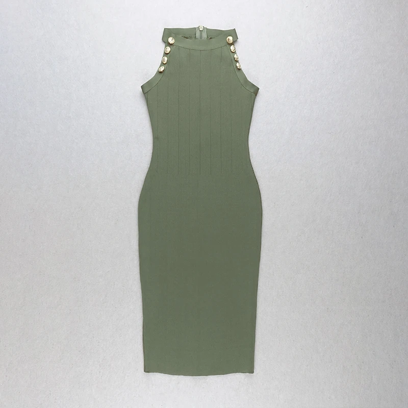 2019 армейский зеленый бежевый сексуальный без рукавов бодикон Vestidos модный на