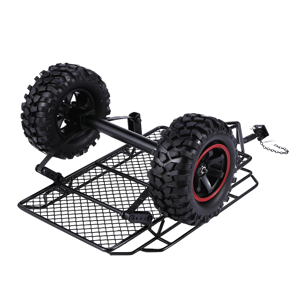 Радиоуправляемый трейлер металлический грузовой автомобиль с широким