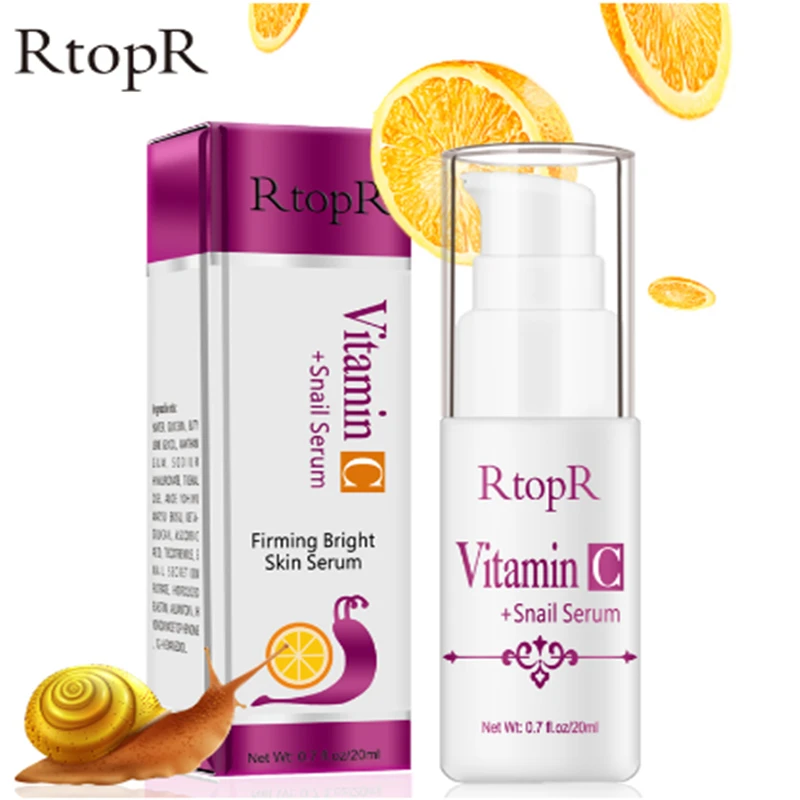 Snail pore contraction Anti-Aging Face Serum Vitamin C Hyaluronic Acid Moisturizor Skin Care 3 pcs / set | Красота и здоровье