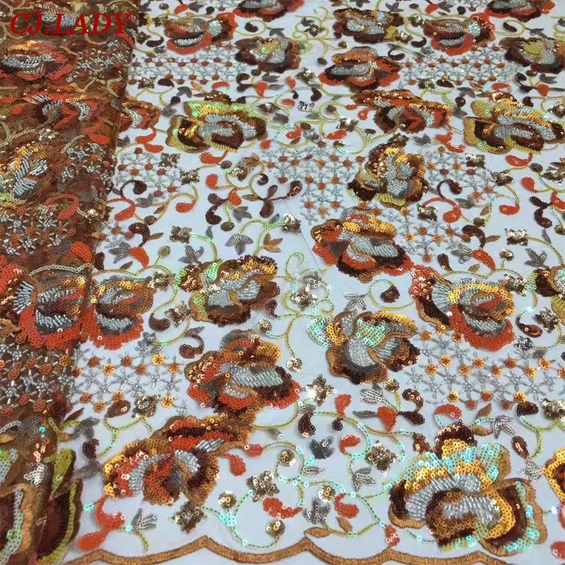 

Африканская кружевная ткань с блестками 2021, Высококачественная нигерийская сетчатая кружевная ткань, вышивка, французская кружевная ткань...