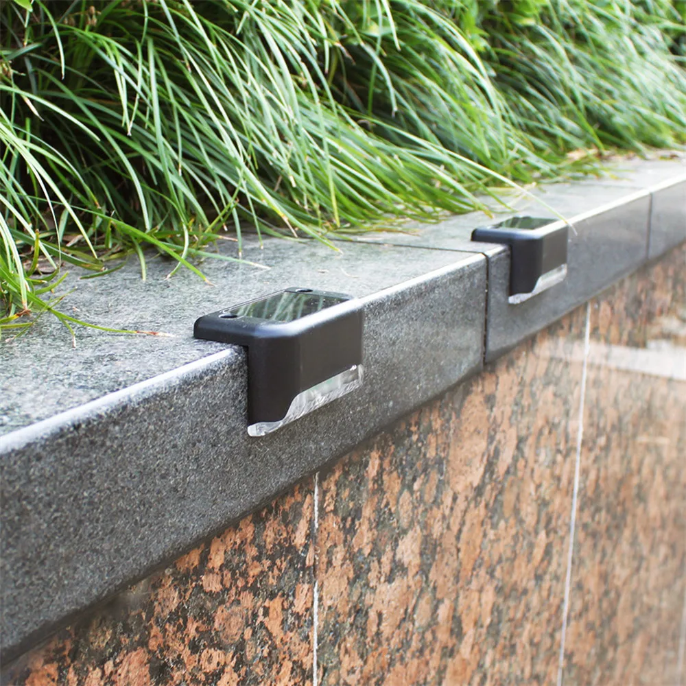 4 шт. светодиодный светильник на солнечной энергии для лестницы уличный белый