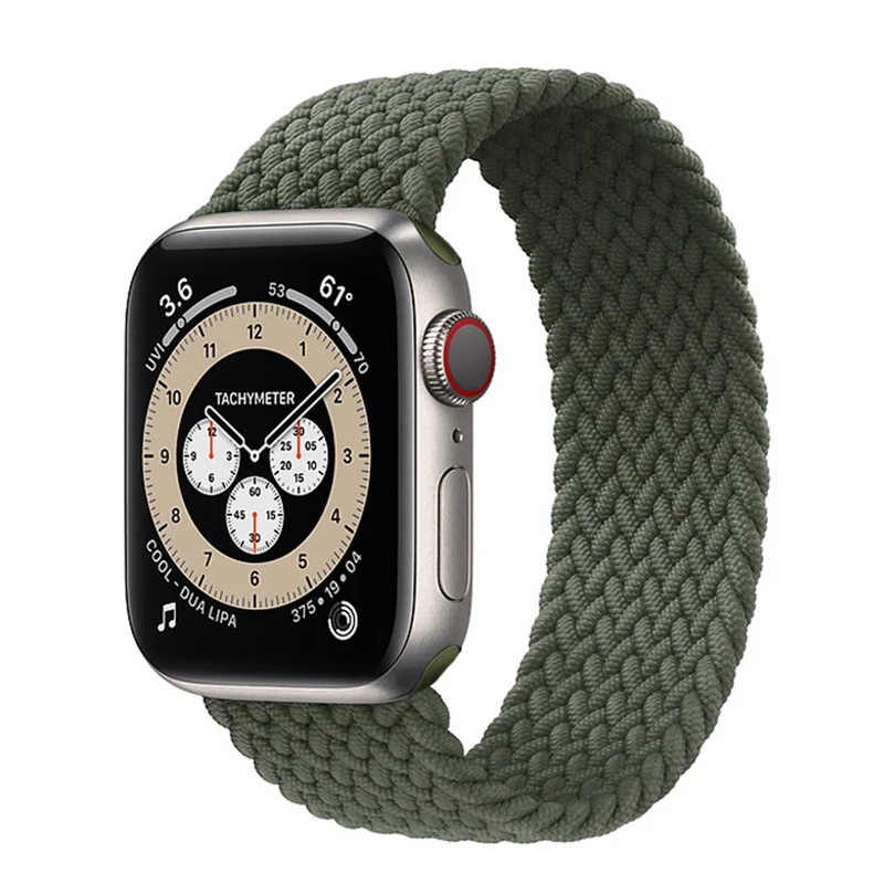 

Free Shipping Solo Loop Eyu Official Same Braided Nylon Strap for Correa Apple Watch 6 7 Band iWatch 44mm 45 41, Elastic 12 Size