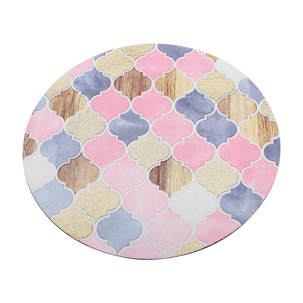 Мини-размер CHYI круглый мягкий силиконовый коврик для мыши компьютерный с принтом