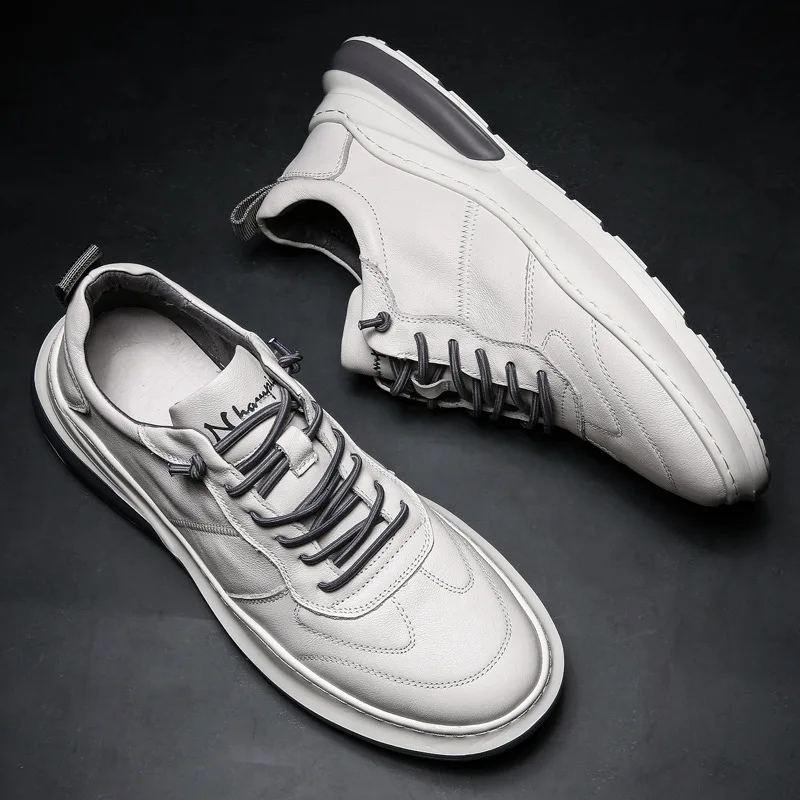 Новая модная мужская повседневная спортивная обувь Мужская Белая Весенне