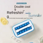 Машина для хоккея с шайбой, два в одном, портативная креативная бутылка для воды, контейнер для кубиков с шайбой, круглая форма-поднос, сделай сам, решетчатый инструмент для производства льда