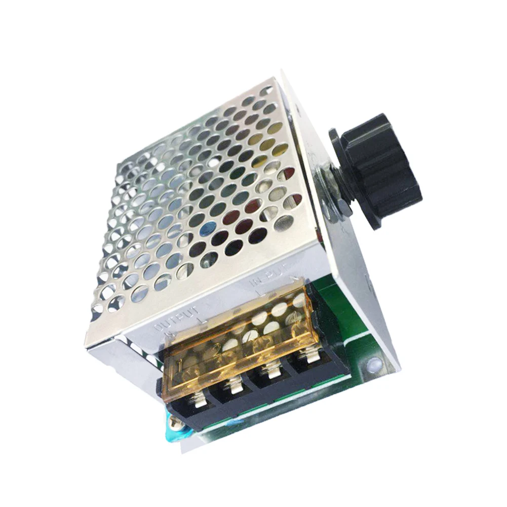 AC 220V 4000W Тиристорный регулятор напряжения, скорости, температуры и света, регулятор вольтажа и света с высокой мощностью, легкий и безопасный в использовании.