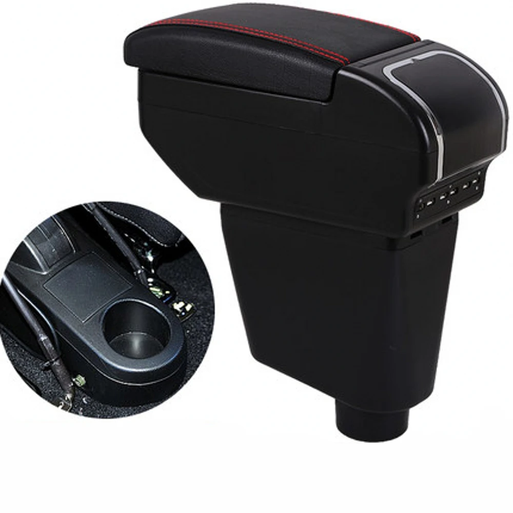 arm rest for renault clio captur armrest box center console central store content box with cup holder usb interface free global shipping