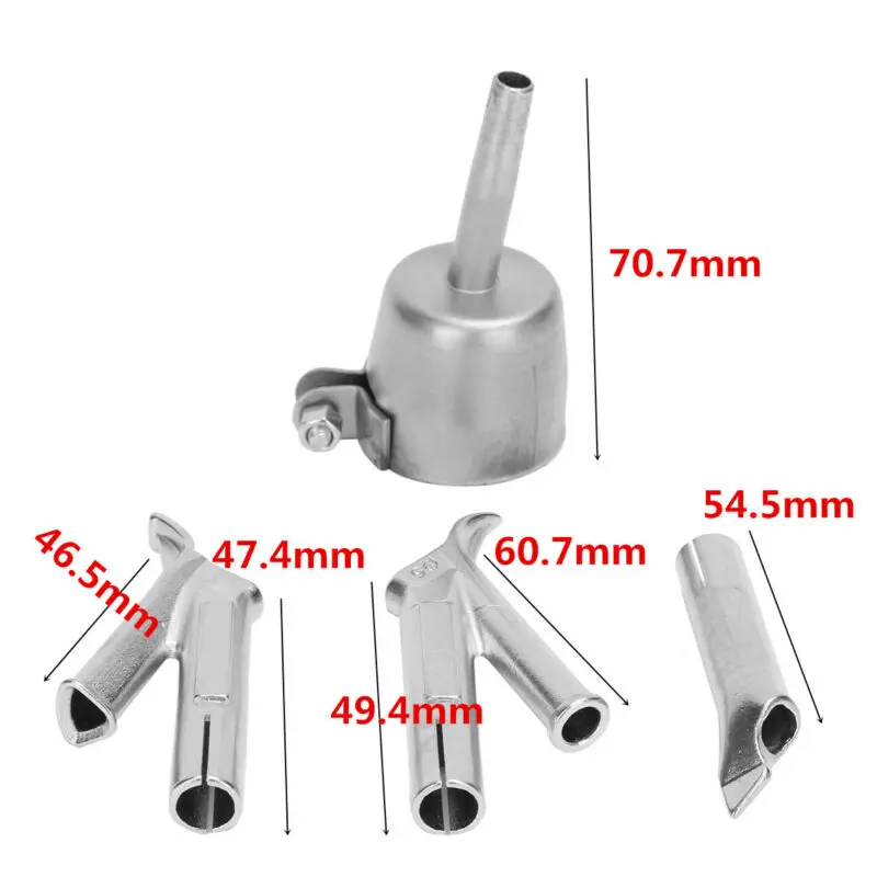 

4pcs Speed Welding Nozzles Titanium Alloy For Vinyl PVC Plastic Hot Air Tool 5mm Standard Nozzle Weld Tip High Quality
