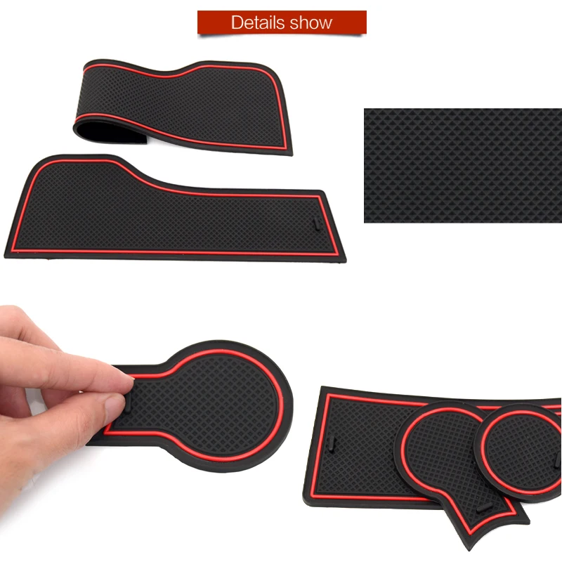 

Anti-Slip Rubber Gate Slot Cup Mat for Toyota Fortuner SW4 2016~2019 Accessories Car Stickers Door Groove Mat Cushion 2017 2018