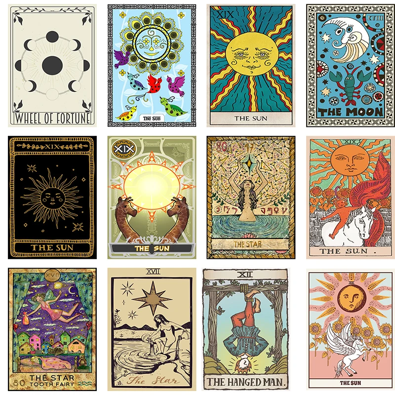 Постер для карт Tarot Классическая Картина на холсте винтажные постеры принты