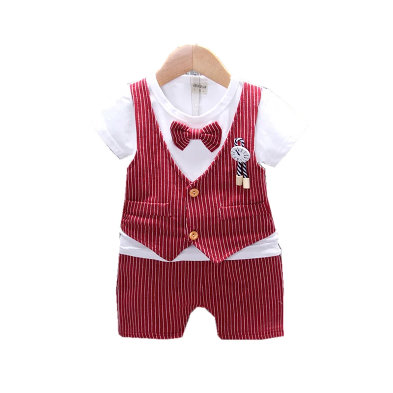 

New Summer Baby Boys Clothes Suit Children Fashion Striped T-Shirt Shorts 2Pcs/sets Toddler Casual Clothing Kids Outing Costume