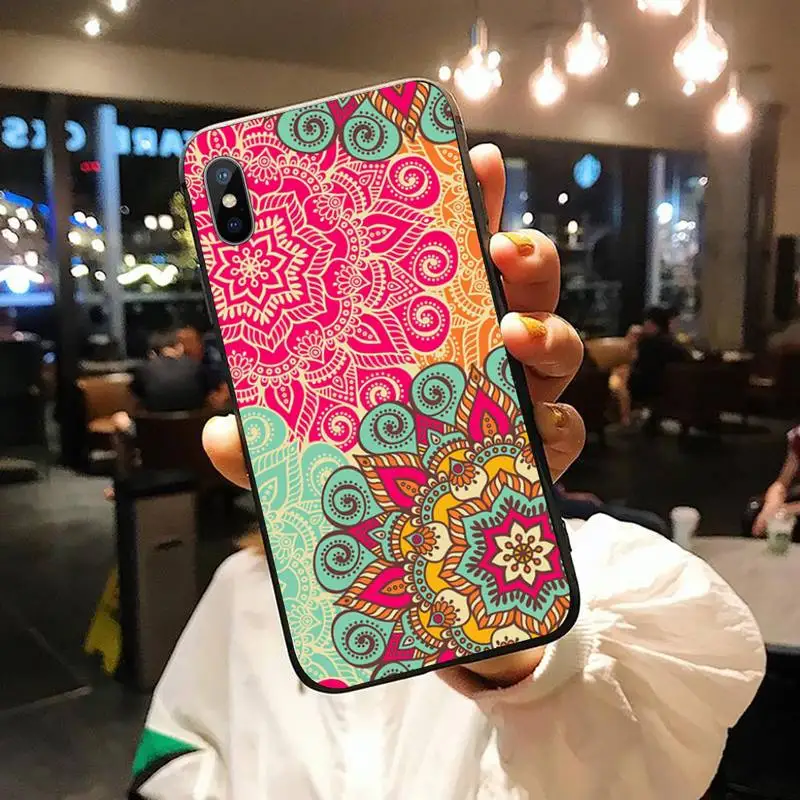 

Mandala flower pattern fashion design high quality Phone Case shell for iPhone 11 12 pro XS MAX 8 7 6 6S Plus X 5S SE 2020 XR