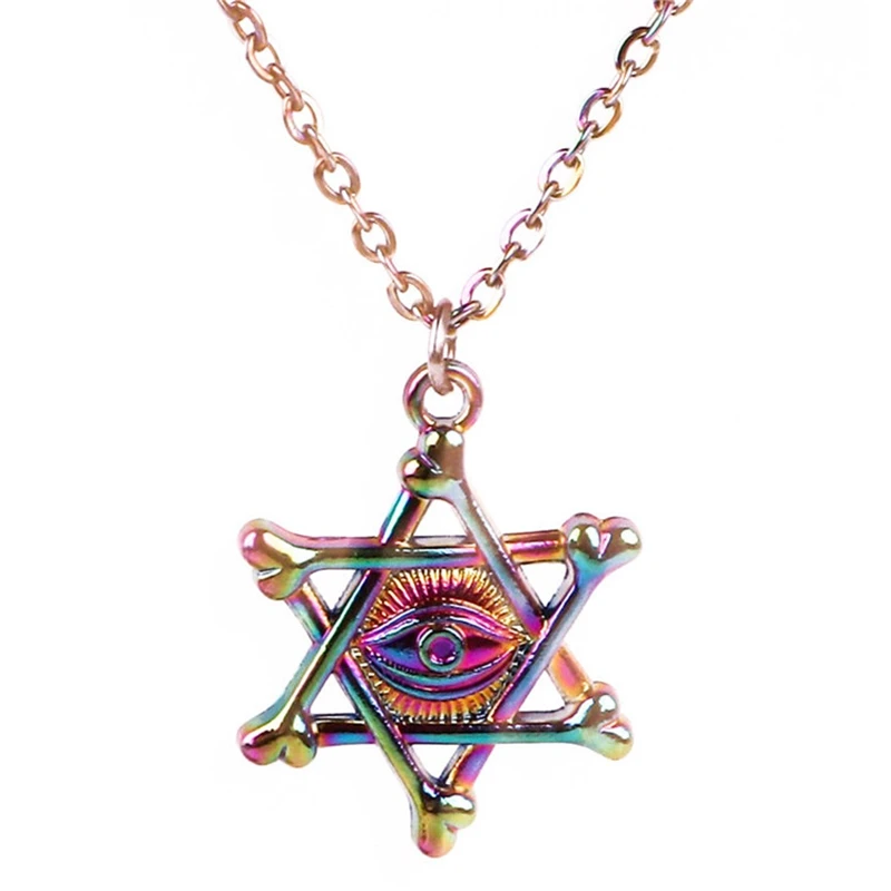 Радуга Египет Horus зла ожерелье с подвеской глаз вечная восемь цепочка колье для