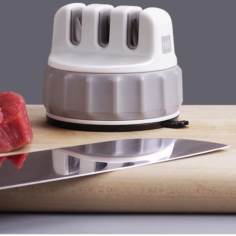 

Xiaomi official store Huohou Mini Knife Sharpener One-handed Sharpening Super Suction Kitchen Sharpener Tool