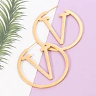 Женские серьги из нержавеющей стали с кольцом и буквой V