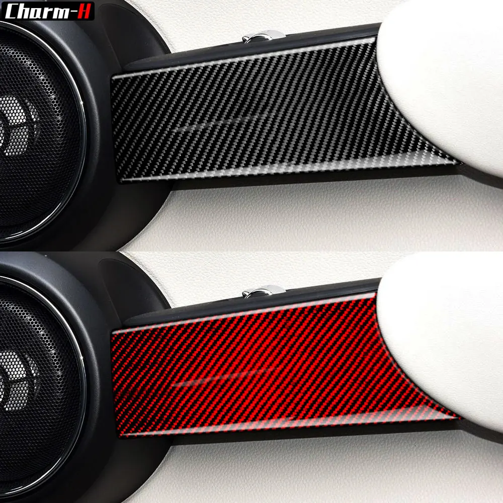 

4pcs Car Interior Carbon Fiber Door Handle Cover Trim for Mini Cooper F55 F56