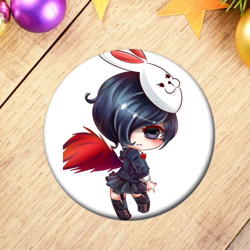 Tokyo Ghoul броши значок Q версия мультяшная аниме фигурка kaneziki Touka Kirishima круглая