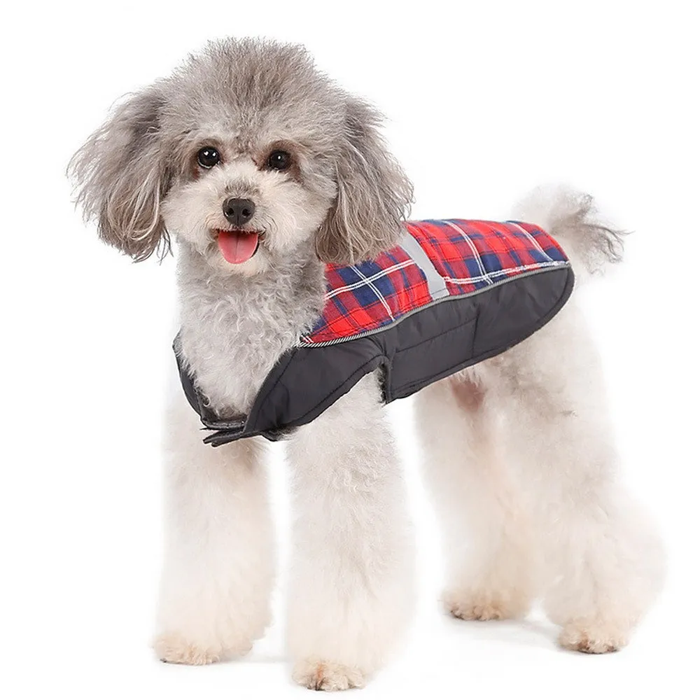 

Dog Winter Clothes Reflective Waterproof Pet Jacket Dog Coat Warm Cotton Vest Windproof Apparel for Puppy Pug Medium Large Dogs