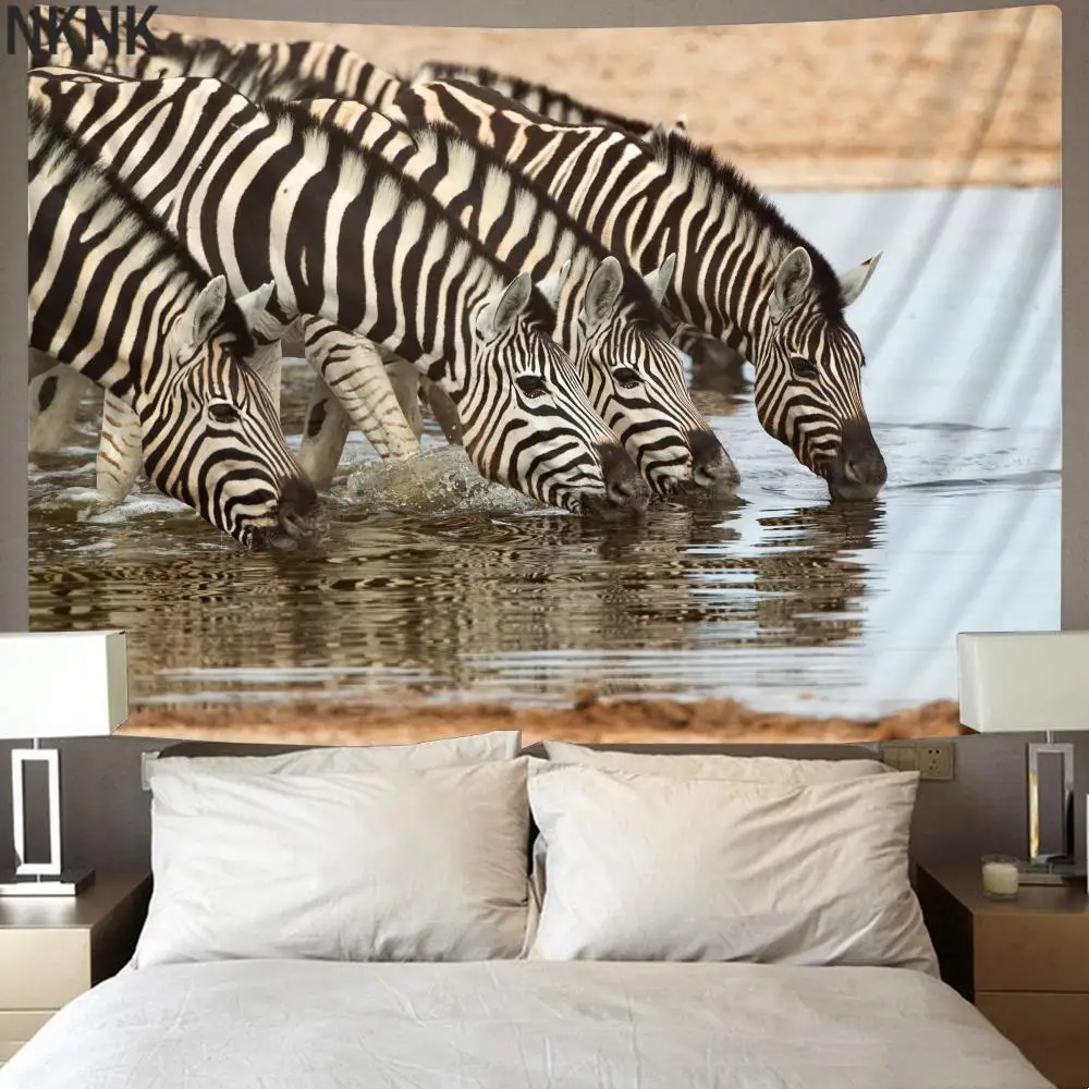 Настенный Гобелен NKNK с 3D-принтом в виде животных | Дом и сад