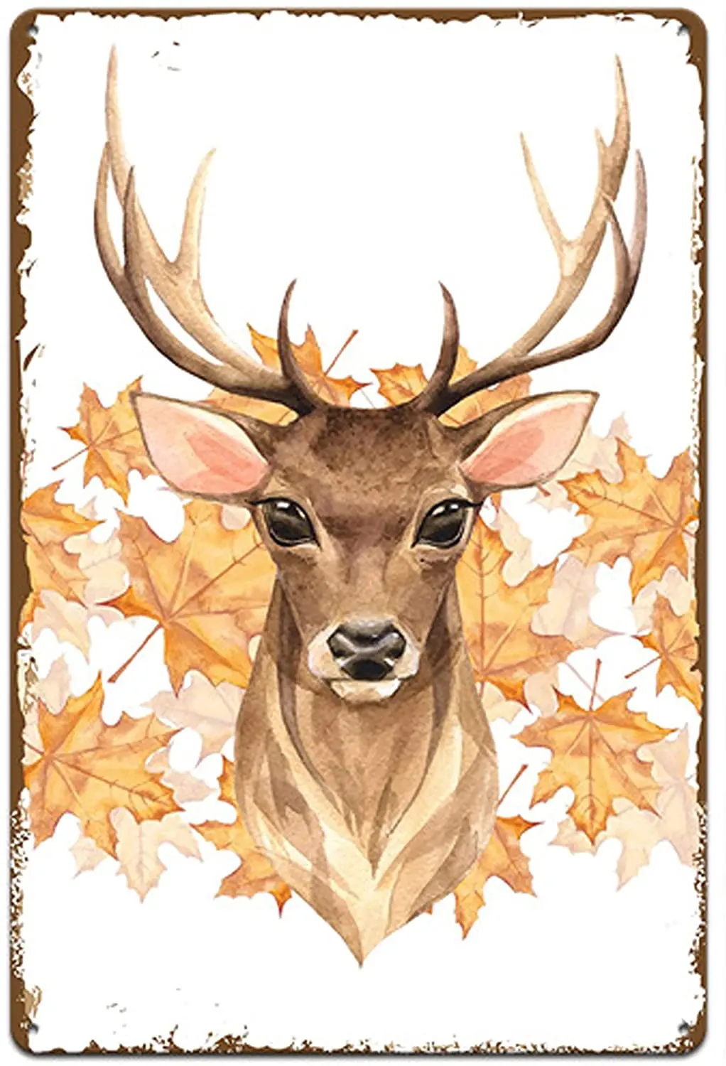 

Cafini Signs Retro Antler Deer Buck Metal Tin Signs for Home Door Cafes Bars Pubs Shops Wall Decor 8x12 Inch (Yellow)