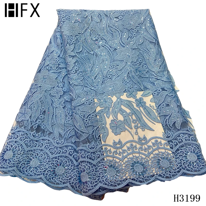 HFX новейшая африканская кружевная ткань 2020 вышитая нигерийская высокого