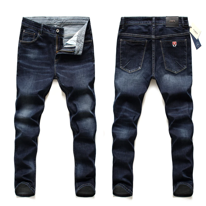 

2020 Brand Jeans New Men Jeans Business Casual 8 Colors Slim Fit Elastic Force Fashion Denim Jeans Trousers Male Brand Pant