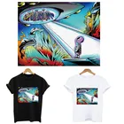 UFO alien гладить на патчи для одежды термочувствительного нашивки с полосками на передачах для одежды нашивки под заказ toppe