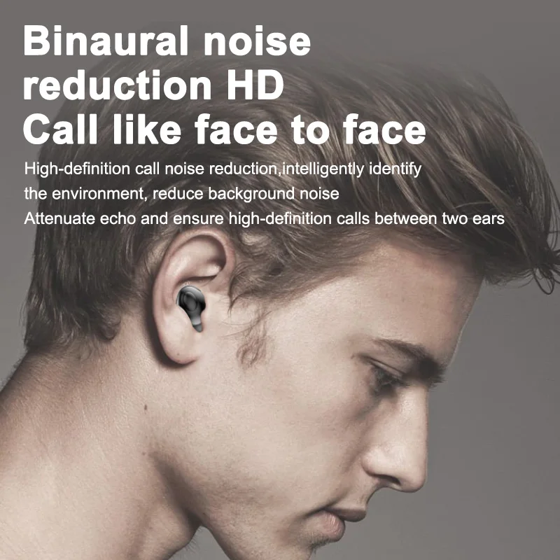 

Symoso Bluetooth True Wireless Earphones BT 5.0 Headphones 9D Stereo Sports IPX7 Waterproof Earbuds Headset With Mic