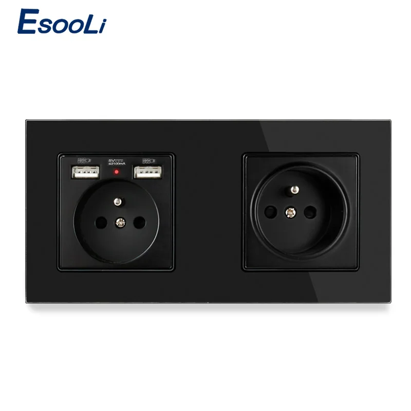 Французская стандартная настенная розетка из хрустального стекла Esooli с 2