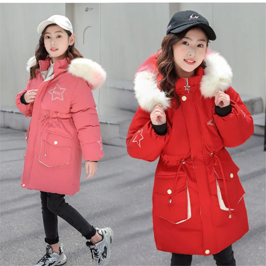 

Детская зимняя куртка с капюшоном, на возраст 8-14 лет