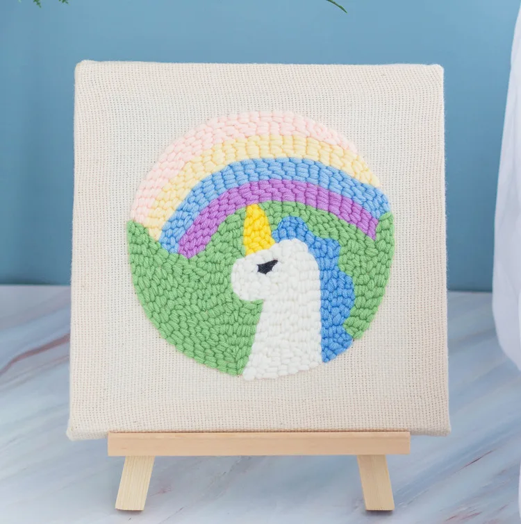 

Adults Craft DIY Crafts Kits Kids Needlework Creativity Embroidery Cartoon 3D Poking Stitching with Hoop Frame Modern Sewing