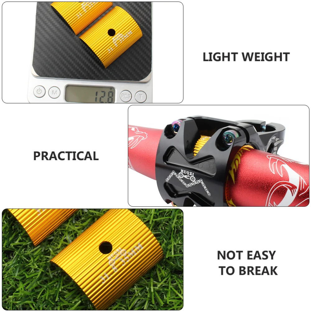 

2pcs Bike Handlebar Stem Reducer Aluminum Alloy Handlebar Shim Adapter