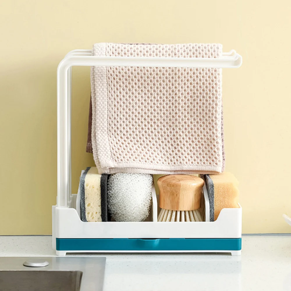 

Sink Dishcloth Storage Shelve Sponge Rack Simple Towel Hanging Rack