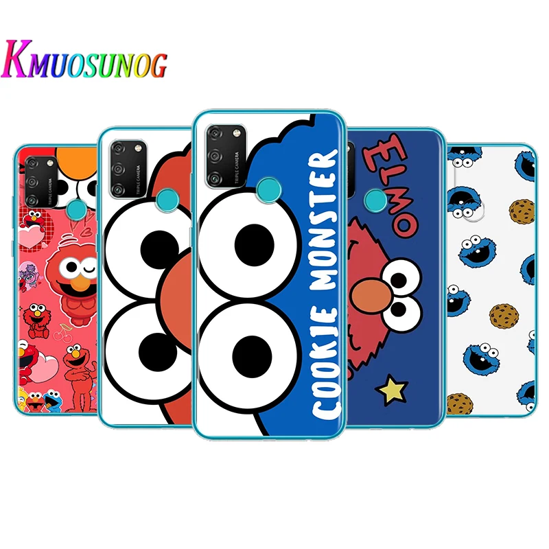 

Transparent Cover Cute Sesame Street Cookie Elmo For Honor V30 View 20 V20 30i 30S 30 20S 20E 20i 20 Lite Pro Plus Phone Case