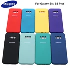 Жидкий силиконовый чехол для Samsung Galaxy S8S8 Plus, шелковистая мягкая на ощупь задняя защитная крышка для Samsung Galaxy S8 S8 + телефон