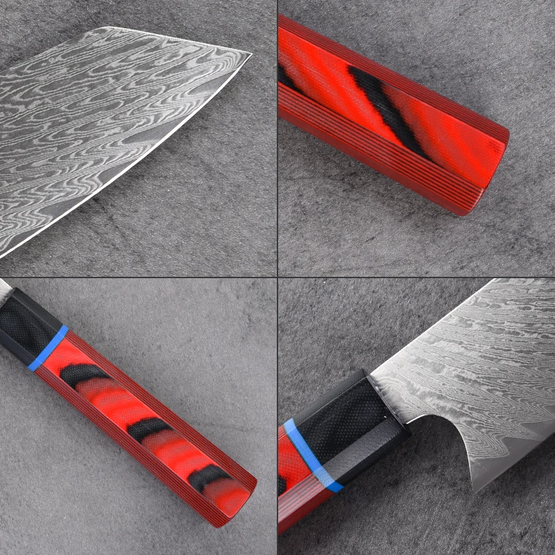 Нож шеф-повара из дамасской стали Универсальный японский кухонный резец 8 дюймов