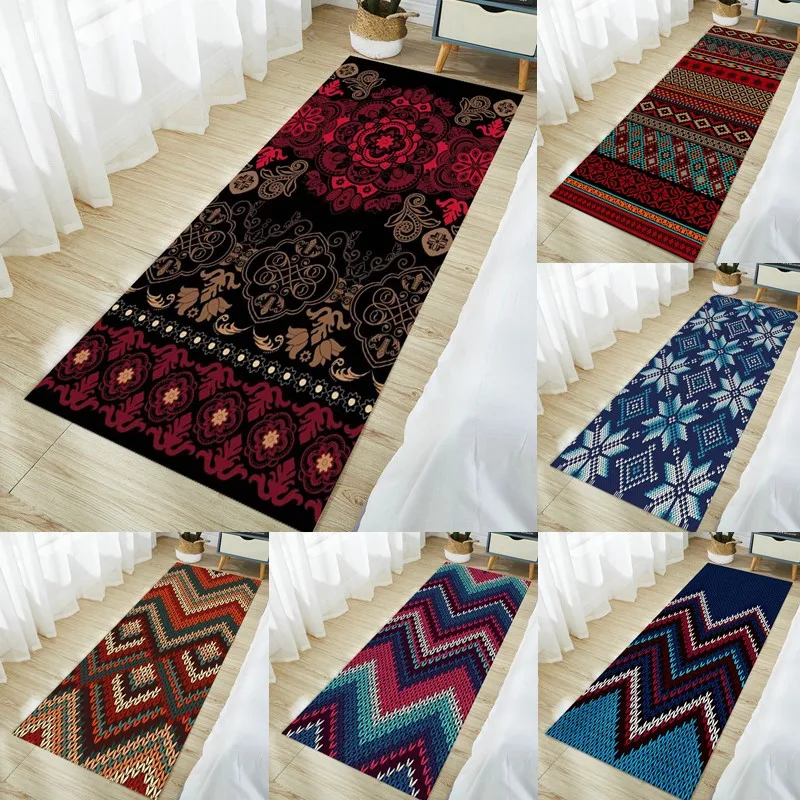 Новый Этнический классический Коврик для двери Нескользящие Коврики кухни