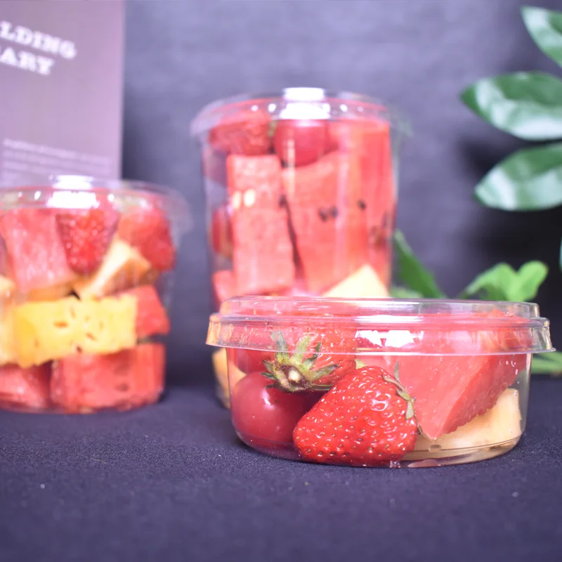 50 шт одноразовые прозрачные пластиковые стаканчики 8oz 12oz 16oz 24 26oz PET фрукты чаша
