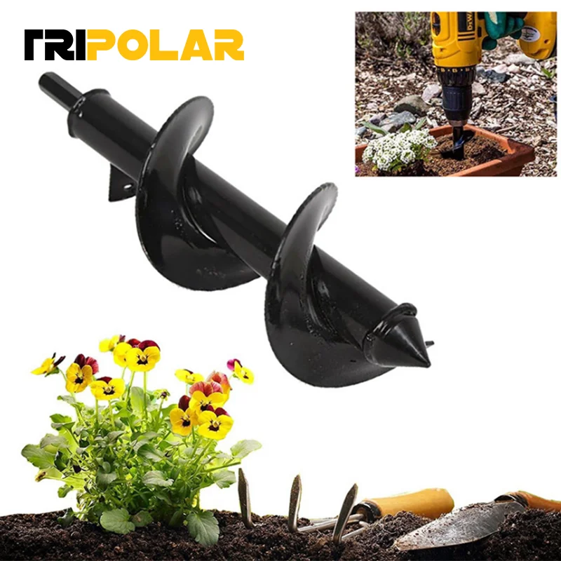 Садовый Бур сверло инструмент спиральный с отверстиями для экскаваторов